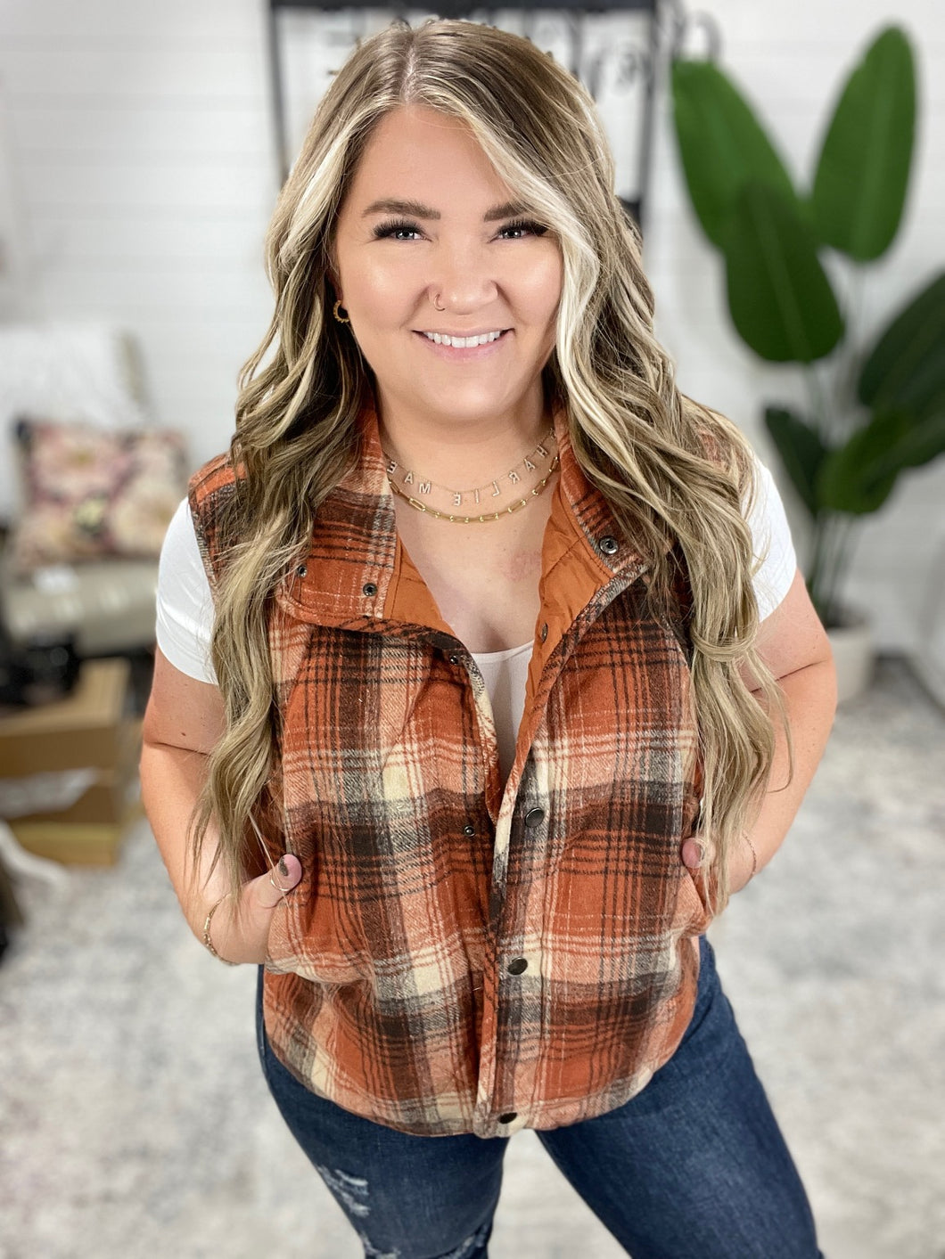 By the Campfire Plaid Vest