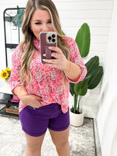 Load image into Gallery viewer, High Rise Control Top Cuffed Judy Blue Shorts in Purple