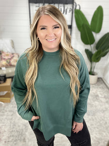 Relaxed Scuba Pullover in Dark Forest