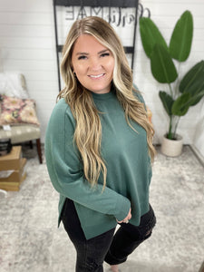 Relaxed Scuba Pullover in Dark Forest
