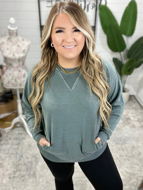 Hands Down Favorite Sweatshirt in Ash Jade