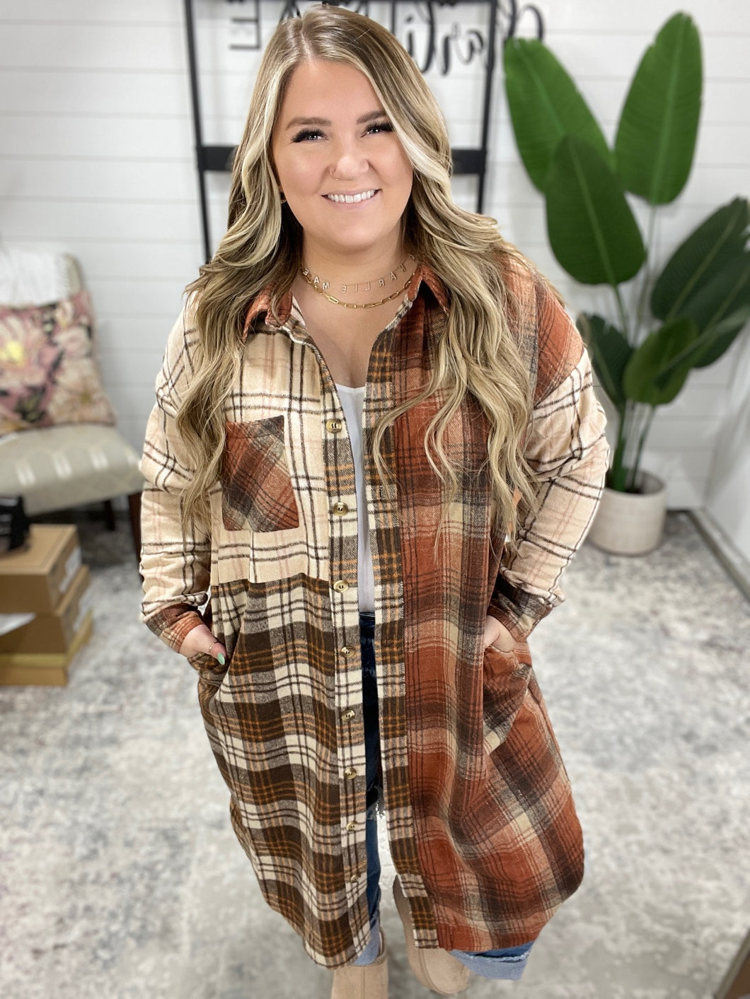 Cabin Fever Flannel Plaid Oversized Shacket