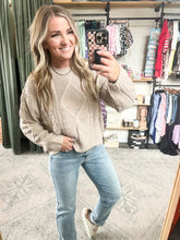 Load image into Gallery viewer, Cable Knit Sweater - Latte