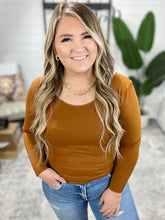 Load image into Gallery viewer, Bring in the Basics Seamless Reversible V-Neck Caramel