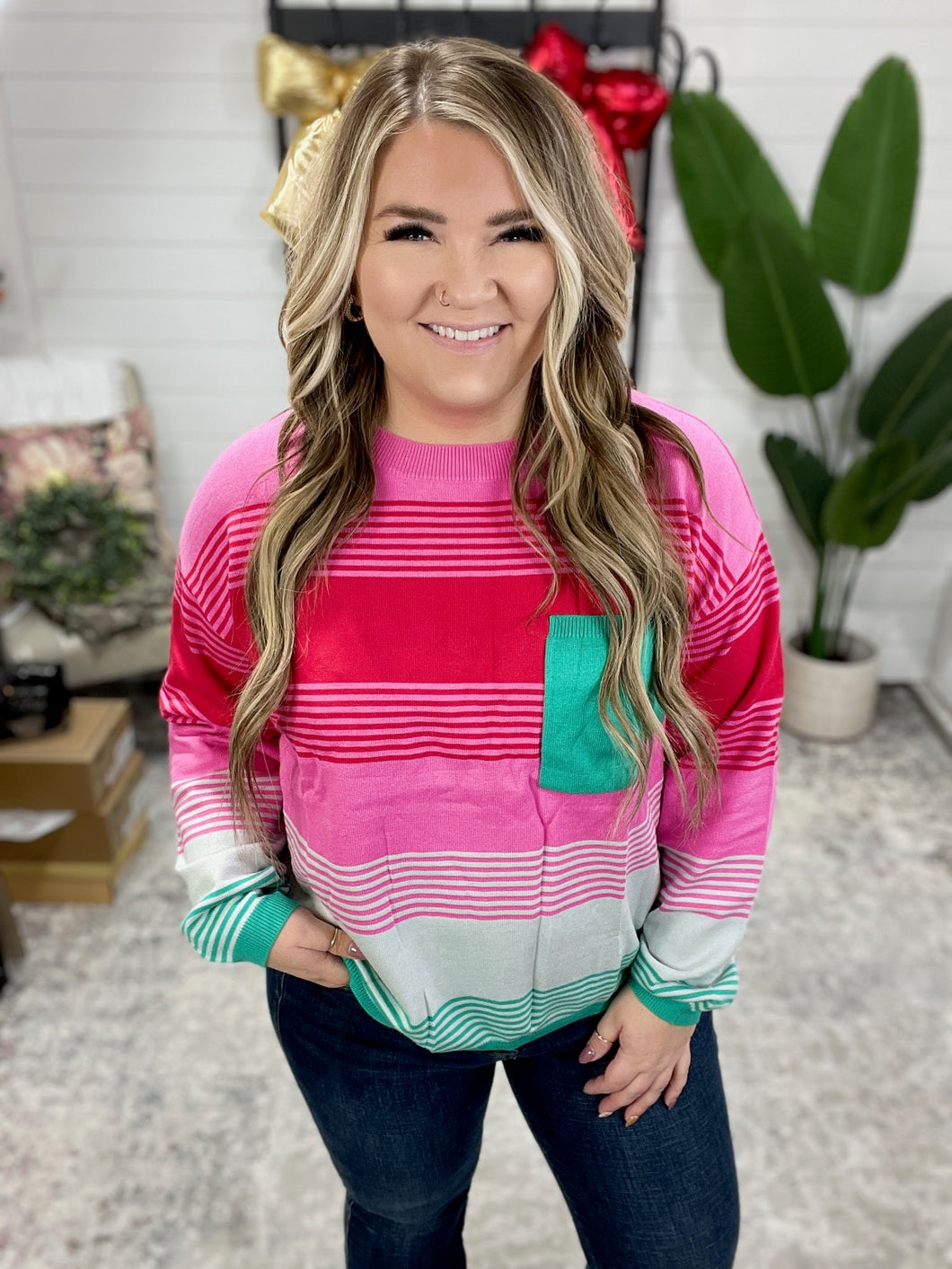 Gradual Feelings Striped Sweater