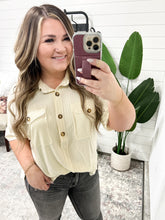 Load image into Gallery viewer, My Arms Are Open Wide Half Button Up Top