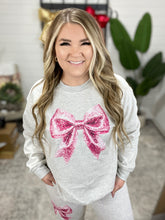 Load image into Gallery viewer, Coquette Faux Pink Glitter Bow Sweat Set (See Options)