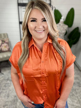 Load image into Gallery viewer, Never Have I Ever Button Down Blouse in Melon