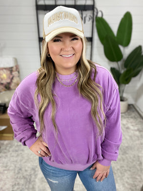 Beyond the Basics Pullover in Violet