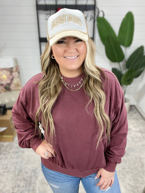 Beyond the Basics Pullover in Eggplant