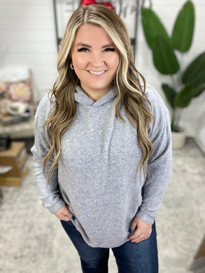 My Favorite Hooded Pullover in Heather Grey