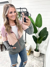 Load image into Gallery viewer, Ampersand FullZip Sweatshirt - Rosy Glow