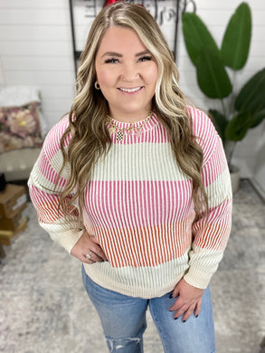 Matchmaker Striped Ribbed Top