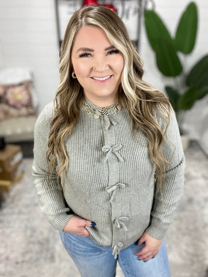 I Don't Know Why Bow Front Cardigan