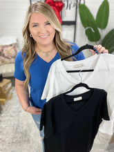 Load image into Gallery viewer, Cotton Short Sleeve V-Neck Tee