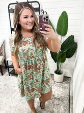 Load image into Gallery viewer, Mint Fields Forever Floral Dress