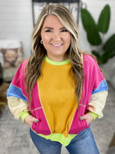 Load image into Gallery viewer, Blockbuster Color Block Pullover in Bright