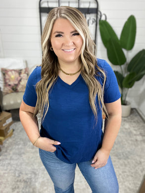 I Don't Have to Choose V-Neck Tee in Navy