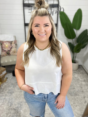 Keep it Cool or Crash Out Tank in Off White