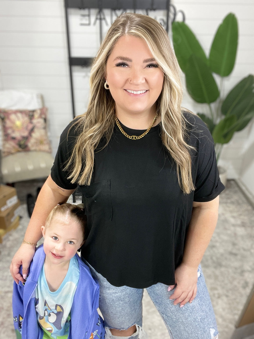 Bare Necessitee Relaxed Tee in Black