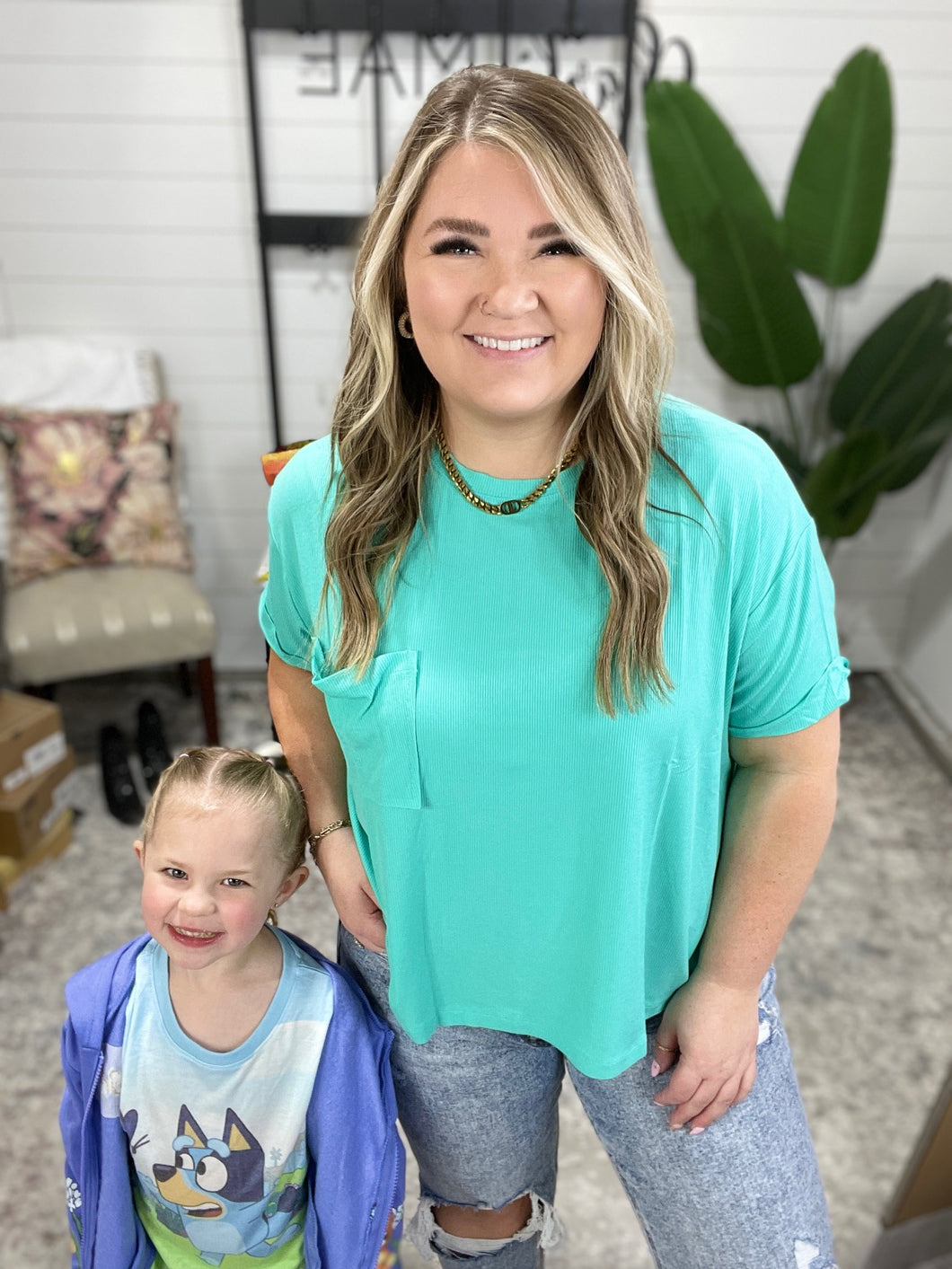 Bare Necessitee Relaxed Tee in Mint