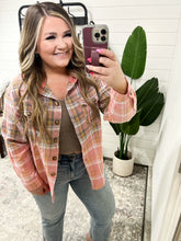 Load image into Gallery viewer, Daylight Dip Dye Plaid Hooded Shacket