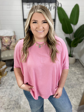 Minimal Muse Batwing Tee in Blossom Pink