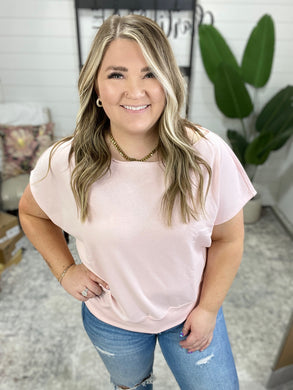 Pilates Princess Off Shoulder Top in Seashell Pink