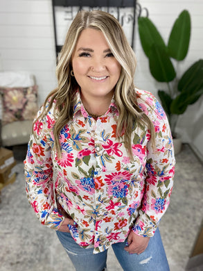 Distinguished Guest Floral Button Down