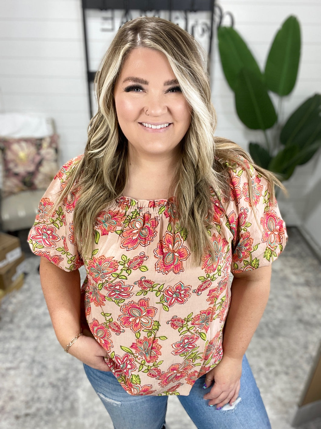 Petal Perfect Off the Shoulder Blouse