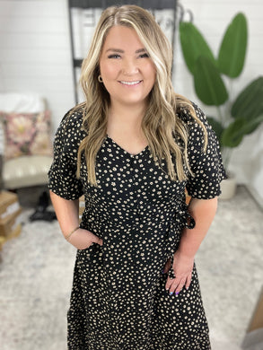 Olive Dress Daisy Blossoms