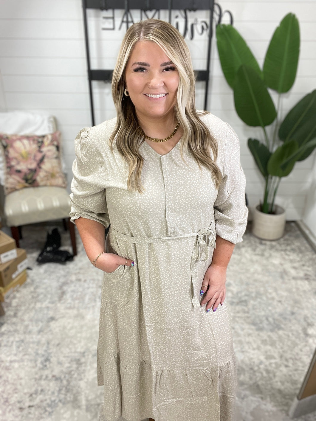 Maple Dress Greige Vineyard