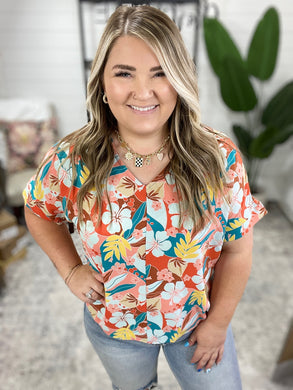 Lei Me Down V-Neck Top