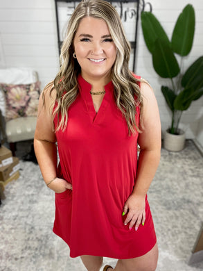 Lizzy Tank Dress in Red