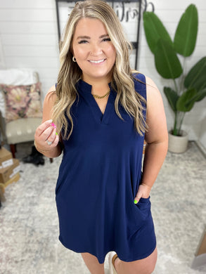 Lizzy Tank Dress in Navy