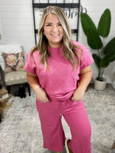 Load image into Gallery viewer, Can&#39;t Quit You Cropped Flair Bottoms in Magenta