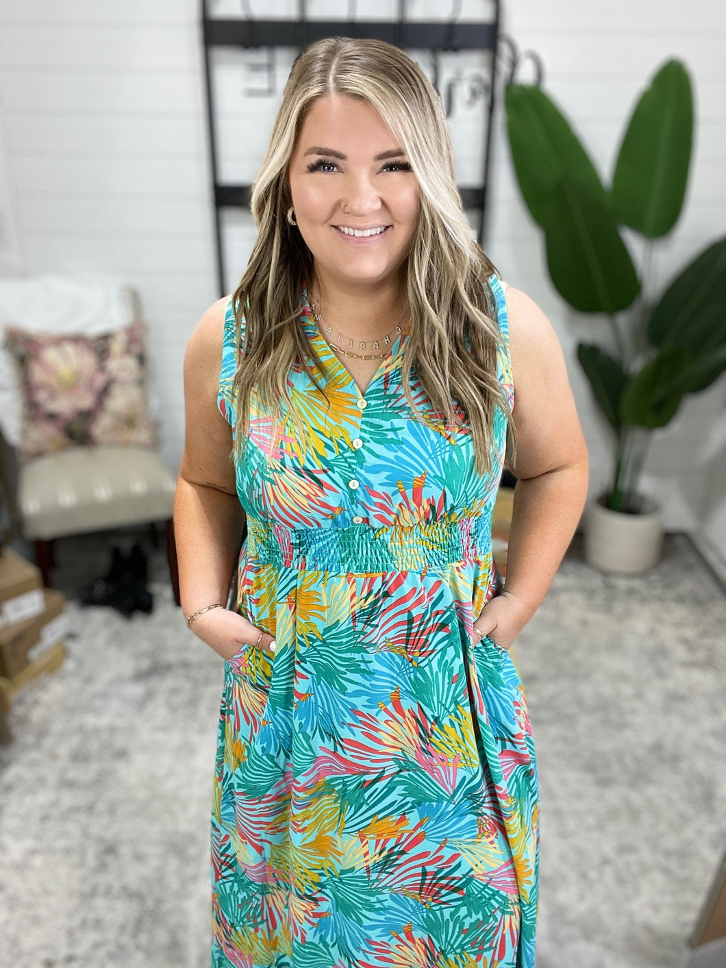 Don't Be Shy, Babe Sleeveless Dress in Mint