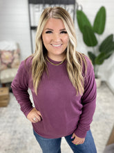 Load image into Gallery viewer, Corrine Ribbed Pullover Top - Plum