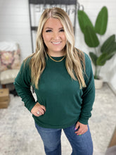 Load image into Gallery viewer, Corrine Ribbed Pullover Top - Forest Green