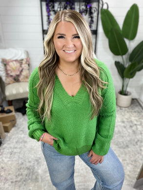 Emerald Ease Oversized Sweater