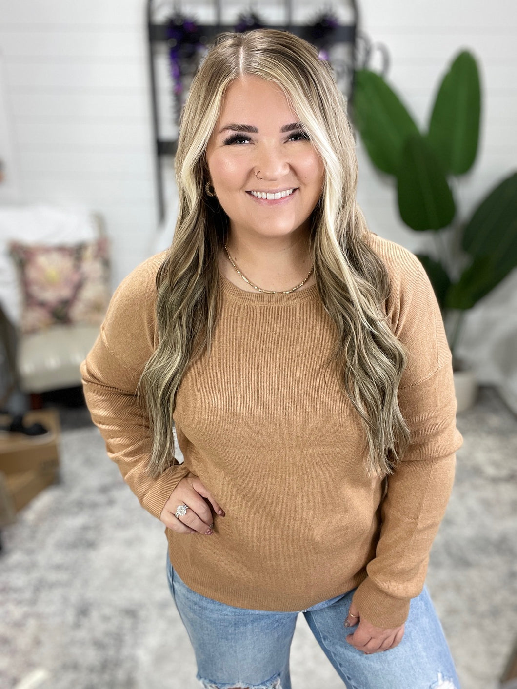 Clove Sweater in Camel