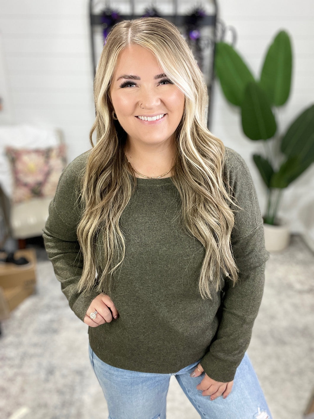 Clove Sweater in Moss