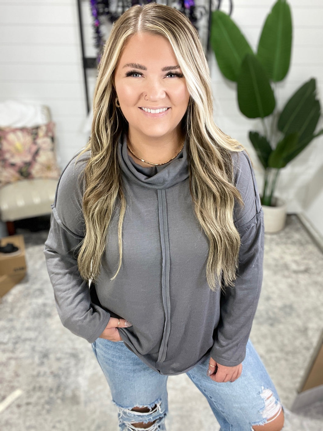 Metro Flow Center Seam Turtleneck