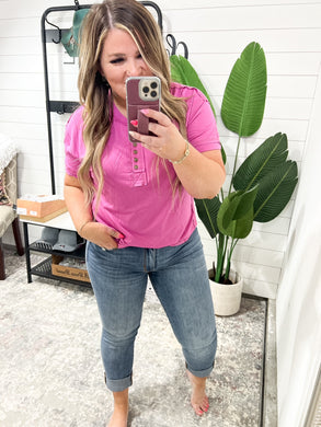 Mid Rise Cuffed Skinny Judy Blue Capri Jeans