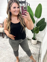 Load image into Gallery viewer, Eye on the Prize Eyelet Tank in Black