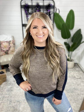 Give Me a Call Color Block Pullover