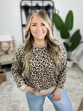 Lil' Sass Never Hurt Leopard Print Pullover