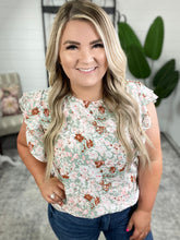 Load image into Gallery viewer, I&#39;ve Got a Feeling Floral Flutter Sleeve Top