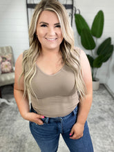 Load image into Gallery viewer, Carefree Seamless Reversible Tank in Light Mocha