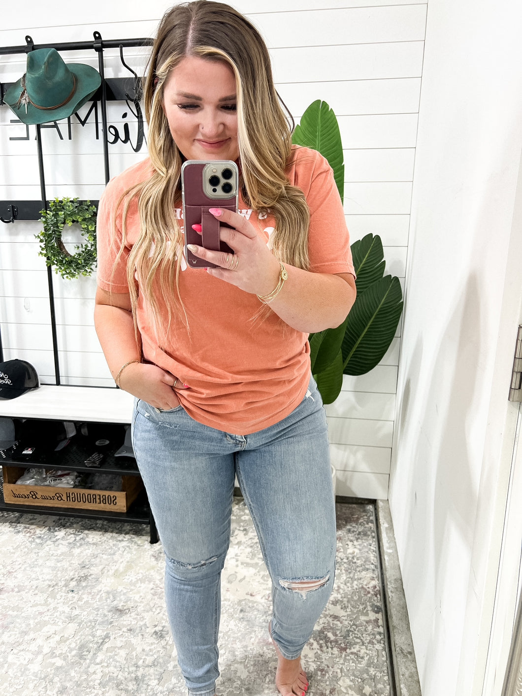 Mid Rise Control Top Distressed Judy Blue Skinny Jeans